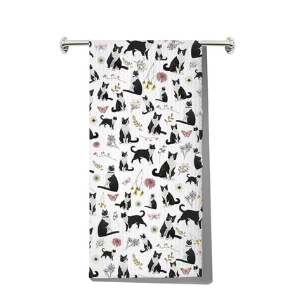 G2TUP Tuxedo Cat Kitchen Towels Tuxedo Cat Gift Tuxedo Cat Dish Towel Tuxedo Cat Owner Gifts Black and White Cat Towel (Tuxedo Cat kt)