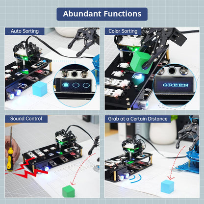 LewanSoul Robotic Arm 6DOF Robot Arm Kit with Secondary Development Compatible with Arduino, DIY Programming Kit STEAM Robot with Sensor and Arduino Open Source Code & Tutorial