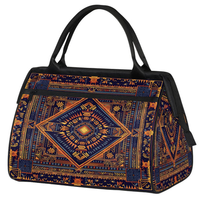 Carpet Flower Pattern Gym Bag for Women Men Travel Sports Duffel Bag with Trolley Sleeve Waterproof Sport Weekender Overnight Bags Carry On Tote Bags for Travel Gym Sport-17
