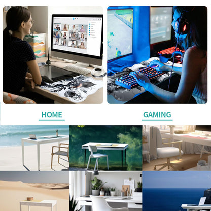 EFGWSDER Desk Mat, Mouse Pad with Wrist Rest, 4-in-1 Large Mouse Pads for Desk, Ergonomic Mouse Pad and Keyboard Wrist Rest Gaming Keyboard Mat for Office,Funny Skull
