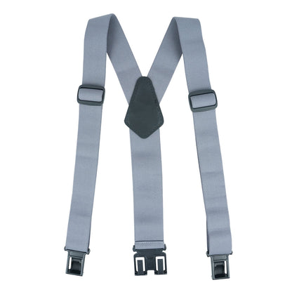 KUNN Men's 1.5 inch Adjustable Y Back Suspender,Elastic Hook End Suspenders,Grey