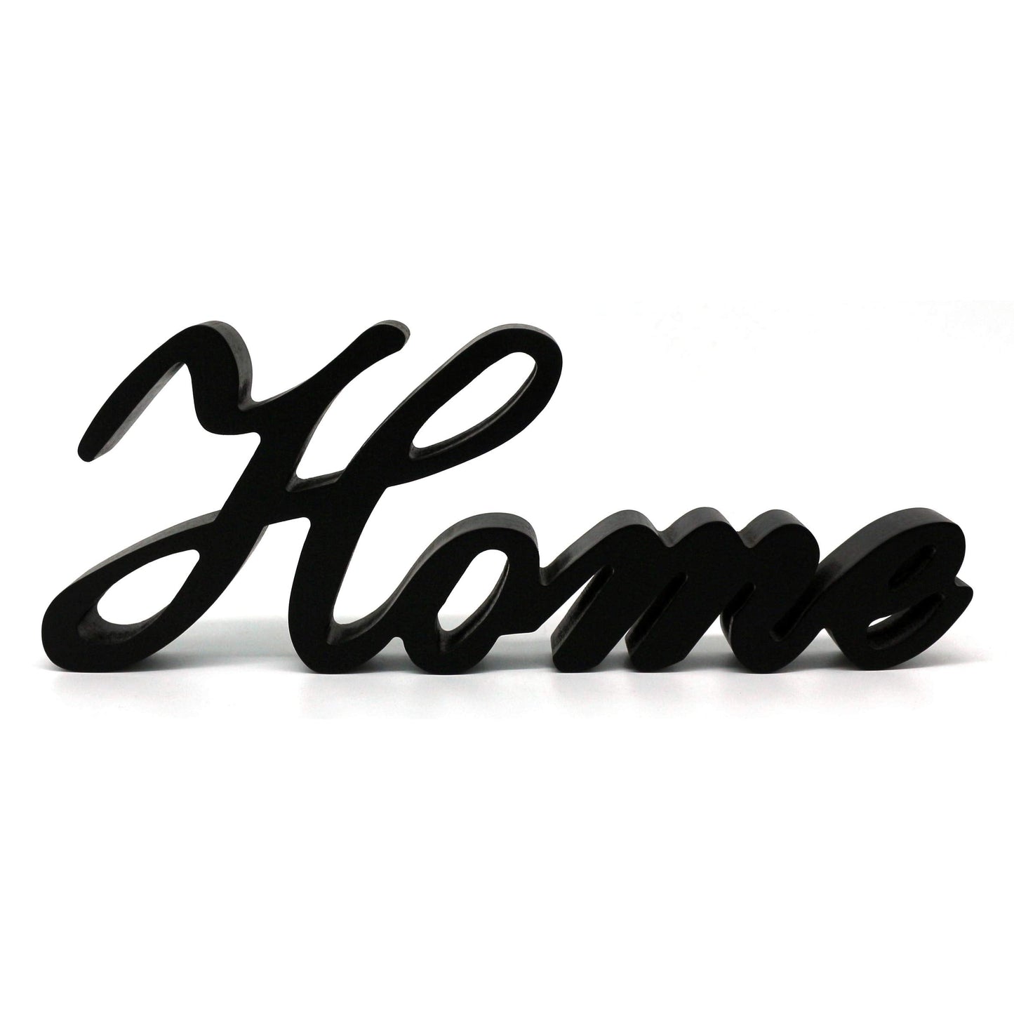 CVHOMEDECO. Matt Black Wooden Words Sign Free Standing Home Desk/Table/Shelf/Home Wall/Office Decoration Art, 11-3/4 x 4-1/4 x 1 Inch