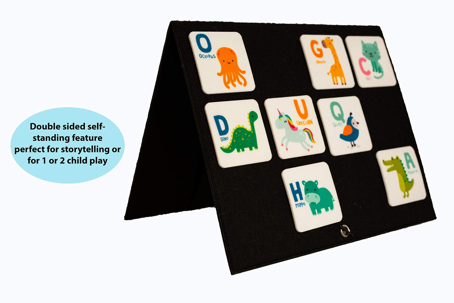 Foldable Flannel Board - Quiet Book| 14 x 23 Freestanding Felt Board for Toddlers and Felt Story Sets | Story Board for Kids Playtime | Use for Preschool Classroom and Homeschooling