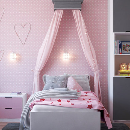 Luvyohmee Pink Window Scarf Valances - Light Pink Sheer Valances, 144 Inch Curtain Scarf Swag Curtains, Bed Canopy Curtains 52Wx144L