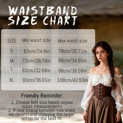 Renaissance Belt Pouch Corset Waistband Magic Potion Bottle Skirt Hike Steampunk Costume Accessory(Brown-A, X-Large)