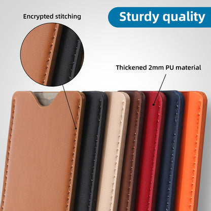 RFID blocking sleeves Universal for travel and business, 7 Pcs Multicolor Luxury Leather Credit Card Cover Protect Cards from Electronic Theft, social security Card Holder Fit in Purse&Wallet