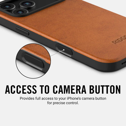 Ridge Case Compatible with iPhone 17 PRO - Compatible with MAGSAFE & Wireless Charging, Aluminum Control Buttons, Dual-Layer Construction, TPU Bumper with Drop Protection (Tobacco Brown)