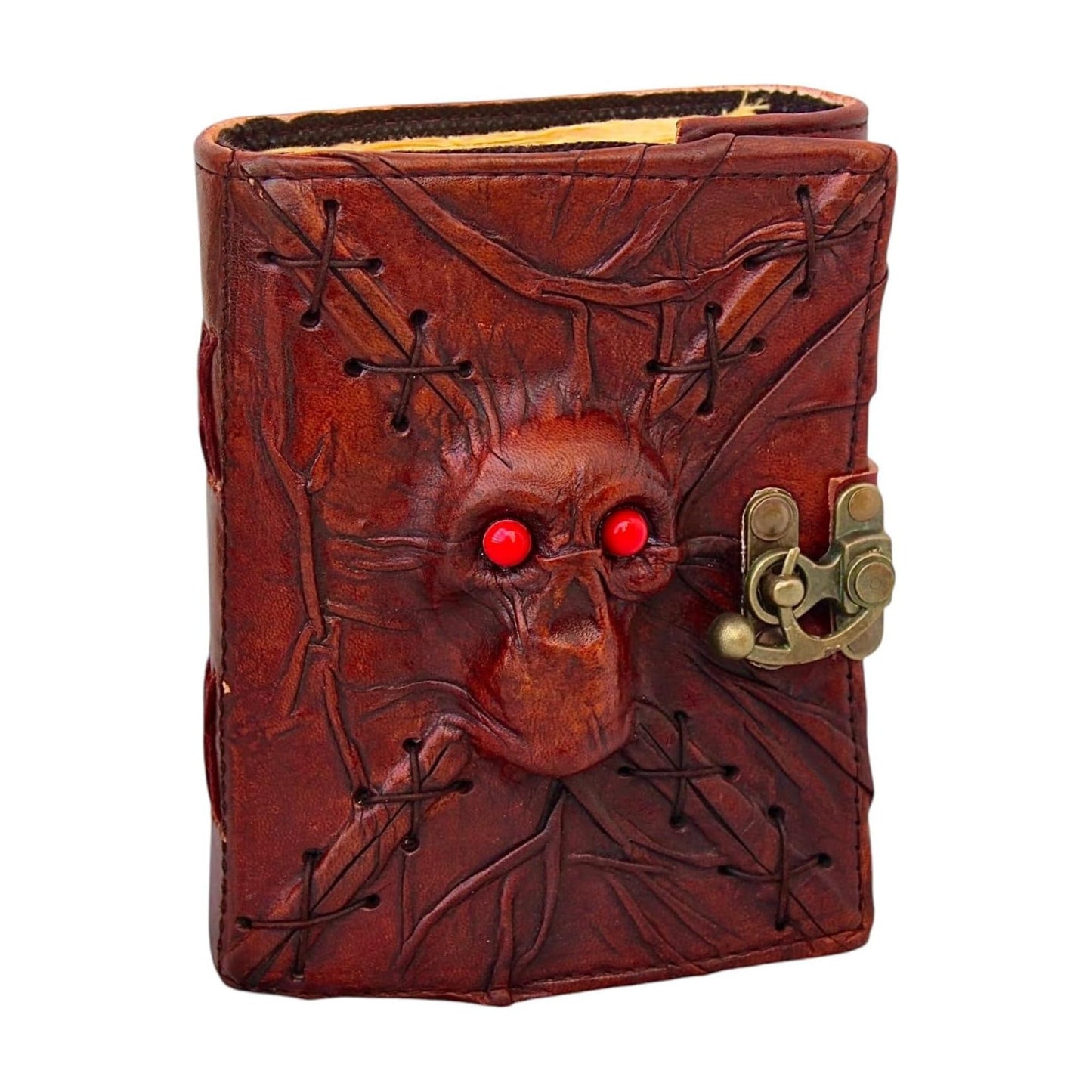 3D SKULL Embossed Journal,Engraving Notebook,Dnd notebook for Dragon Lovers ,Blank Paper,Hardcover Travel Notepad for Writing,Sketchbook,Collection,Gift,Decoration Hocus Pocus Spell book Prop Gifts Halloween Decorations Decor Leather Journal Writing Book