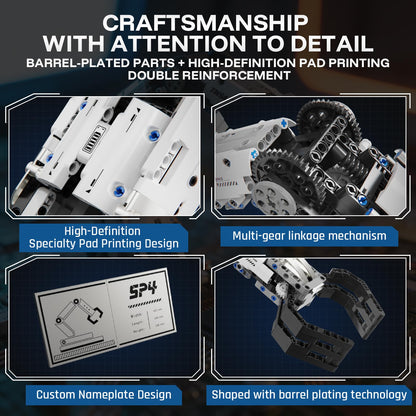 HPROMOT Building Toys STEM Robotics Arm Kits, 1029 PCS APP & Remote Control Robot Toys for Kids Ages 8-16, Engineering Technic Coding Robotic Kit, Educational Science Set Birthday Gift for Boys Girls