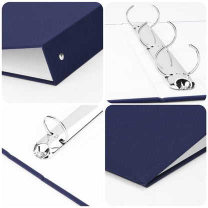 3 Ring Binder, A4 Fabric Cover Round Ring Durable Binder for 3-Hole Letter Size Paper, Decorative Organizer Holds 200 Sheets Letter Size 8.5'' x 11'' Paper, for Office Home