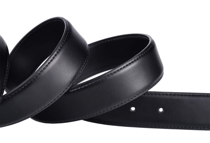 Weifert Men's Dress Belt Black Leather Belts for Jeans (28-30, Black2)