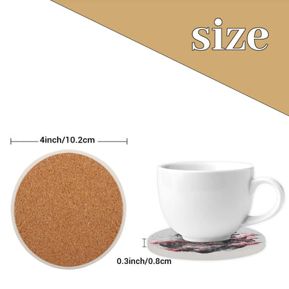 QsirBC Japanese Tower Coasters Set of 4 for Drinks Coffee Table