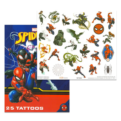 Marvel Spiderman School Supplies Set - Bundle with Marvel Folder, Notebook, Erasers, Tattoos, and More | Spiderman Back to School Classroom Supplies