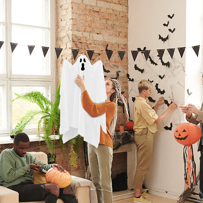 CCINEE 4 Pack Halloween Hanging Ghosts Decorations, 27.5“ and 35.5” Flying Outdoor Ghosts Assorted for Halloween Front Yard Patio Lawn Garden Party Supply