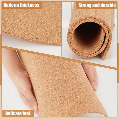 BENECREAT 8 Pack 12x12 Inch Cork Board 3mm Thick Cork Board Tiles Square Cork Tiles Coaster Cork Sheets Tiles for Bulletin Boards, Wall Decoration, DIY Crafts