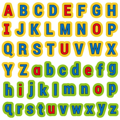 CHEFAN Felt Alphabets Letters,ABC Learning Toys,26 Lowercase & 26 Uppercase Letters Spelling Learning Toys Games for Preschool,Educational Kindergarten Learning Activities 3+ Years Old
