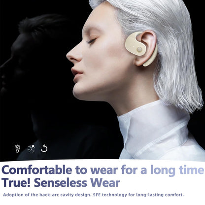 URIZONS Ball Shape Earhook TWS Gaming On Ear Earbuds Wireless Earphones - Low-Latency with Charging case Bluetooth Over Ear Headphones TWS Headset Suitable for Gamers/Runners/Fitters/Sport -Purple