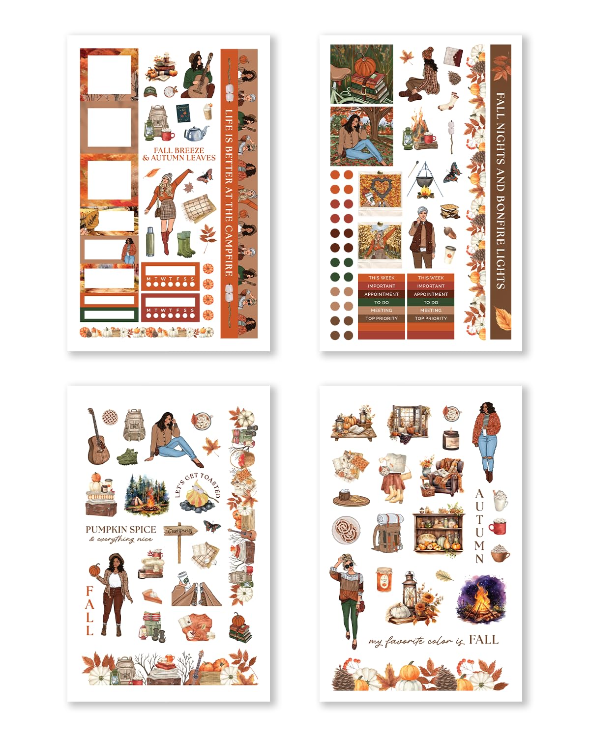 Hobonichi Compatible Seasonal Planner Sticker Book for A5 Planners & Journals – 24 Pages of Premium Hand-Drawn Seasonal & Holiday Stickers for Planning, Journaling & Scrapbooking