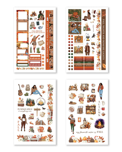 Hobonichi Compatible Seasonal Planner Sticker Book for A5 Planners & Journals – 24 Pages of Premium Hand-Drawn Seasonal & Holiday Stickers for Planning, Journaling & Scrapbooking