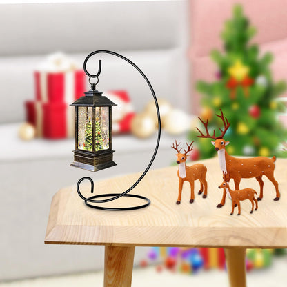 Abom 9in Ornament Display Stand, Tabletop Ornament Hanger, Terrariums Holder, Black Hanging Hook for Christmas & Halloween Decoration, Glass Crystal Witch Ball, Home Wedding, Party Decor (3 Pack)