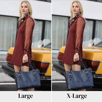 Kattee Leather Handbags Tote Shoulder Bag for Woman Satchel Designer Purse Top Handles Crossbody Bag Large Capacity