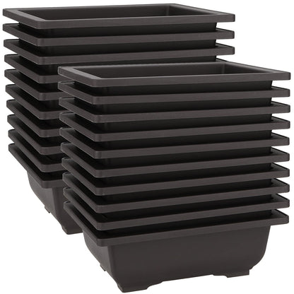 MANCHAP 20 PCS 8.9 Inch Plastic Bonsai Training Pots, Rectangular Bonsai Tree Planter Pot for Garden, Yard, Office, Home Decorative