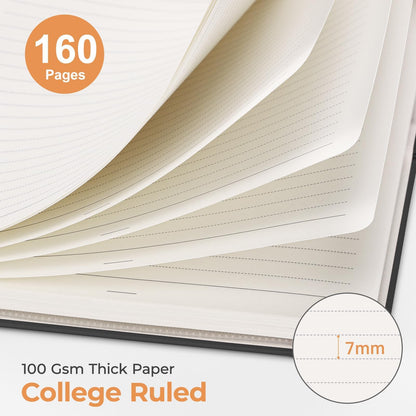 AHGXG Spiral Journal Notebook, 160 Lined Pages, A5 Medium Size (5.7'' x 8.3''), for Men & Women, Journaling, Writing, Work & Office, Hardcover, 100 GSM Thick Paper (Colourful Tree)