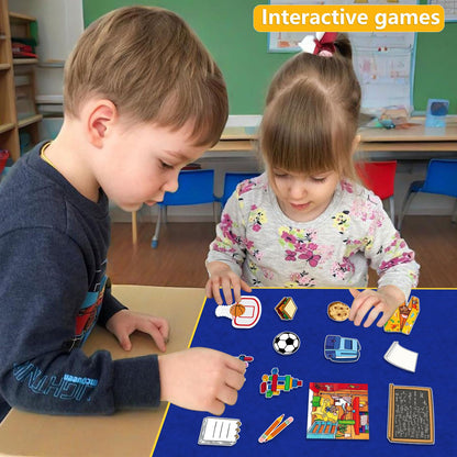 Thryvomniq Felt Board Story Sets If You Take a Mouse to School Felt Pieces Preschool Storytelling Activities Early Learning Interactive Play Kit