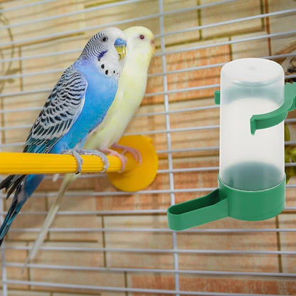 UKCOCO 10pcs Birds Water Dispenser: Automatic Plastic Bird Water Feeder for Parrots, Pigeon, Budgies, Lovebirds, Green