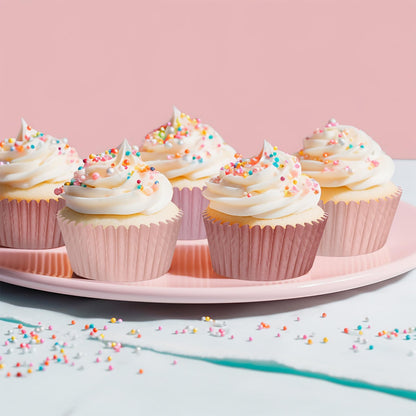 Whaline 600Pcs Dusty Pink Cupcake Liners Gradient Pink Color Baking Cups Holders Rose Cupcake Wrappers Muffin Liners for Bridal Baby Shower Wedding Birthday Party Supplies