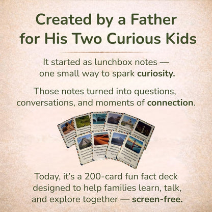 200 World Landmark Fun Fact Cards – Fascinating, Educational Flash Cards for Kids | Lunchbox Notes, Homeschool, Classroom, Travel + Bonus Printable 60 Space Fun Facts | Back to School & Gift Idea