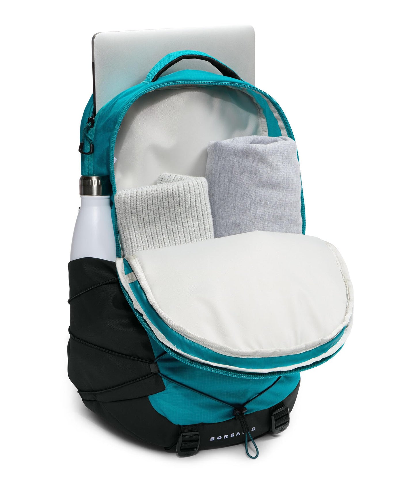 The North Face Borealis Commuter Laptop Backpack - Water Repellent, Laptop Sleeve, Large Main Compartment, Restorative Teal/TNF Black/Pacific Teal, One Size