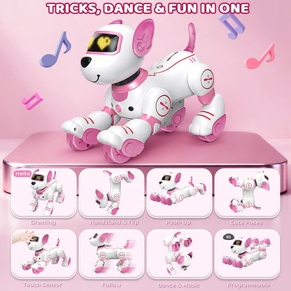 great dachong Robot Dog Toy for Kids 3-12: Remote Control Interactive Robot Puppy with Touch & Follow, Programmable Tricks, Dancing & Walking, Birthday Gift for Smart Boys & Girls