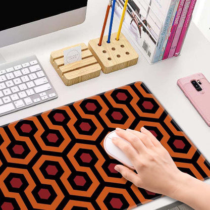 The Shining Carpet Style Desk Mat Orange Black Large Extended Mouse Pad XL Desk Pad Gaming Mousepad Keyboard Mouse Mat for Computer Laptop 31.5''X11.8'' Non-Slip Rubber Base with Stitched Edges