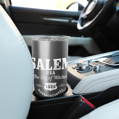 Salem Massachusetts Est. 1626 Witch Broom Halloween Vintage Stainless Steel Insulated Tumbler