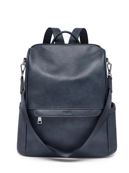 CLUCI Backpack Purse for Women Black Leather Anti-Theft Large Fashion Designer Travel Bag Ladies Shoulder Bags