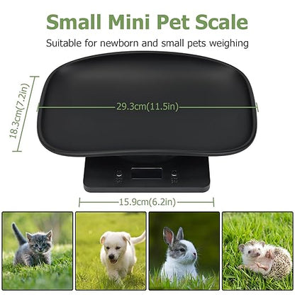 Puppy Scale for Weighing, Mini Dog Cat Scale, Portable Pet Scale for Newborn Small Animals, Baby Puppies Kittens Weight Scale, Multifunctional Digital Scale with Collars Cards Tape