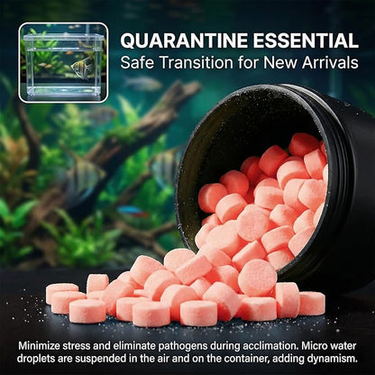 MAQIHAN 150 Tablets Aquarium Salt - Aquarium Salt Freshwater for Freshwater Tank Koi Pond Salt for Koi Fish, Goldfish, Guppies, Mollies, Scats, Monos