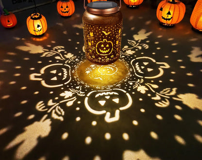 Halloween Decorations Solar Lanterns Outdoor Waterproof Pumpkin Garden Decor Gifts, Halloween Pumpkin Lantern Lights Hanging Solar Lights for Halloween Party, Yard, Patio, Backyard, Porch