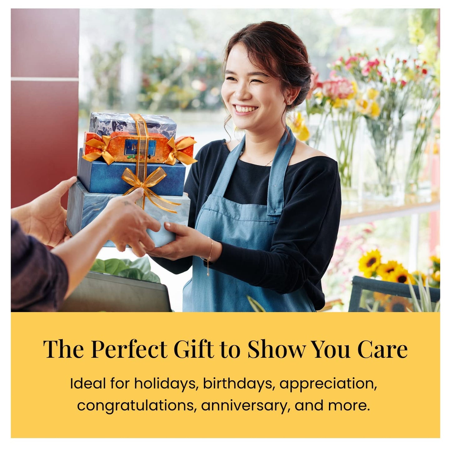 Broadway Basketeers Food Gift Basket Tower Snack Gifts for Families, College, Delivery for Appreciation, Thank You, Corporate, Get Well Soon, Care Package