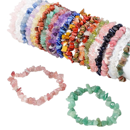 Erliway Tigers Eye Crystals Bracelet Irregular Beads Stretch Bracelet Healing Crystals Chips Bracelet Natural Gemstone Bracelets for Women Jewelry Reiki Meditation