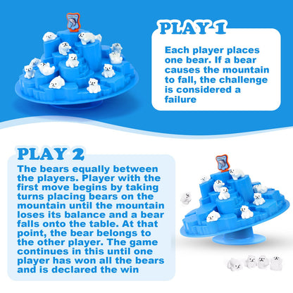 kowgical Bears Balance Game, Two-Player Balance Tree Game for Office, Interactive Balance Tree Desktop Board Game for Teenager, Stuffers Easter Basket Birthday Party Gifts