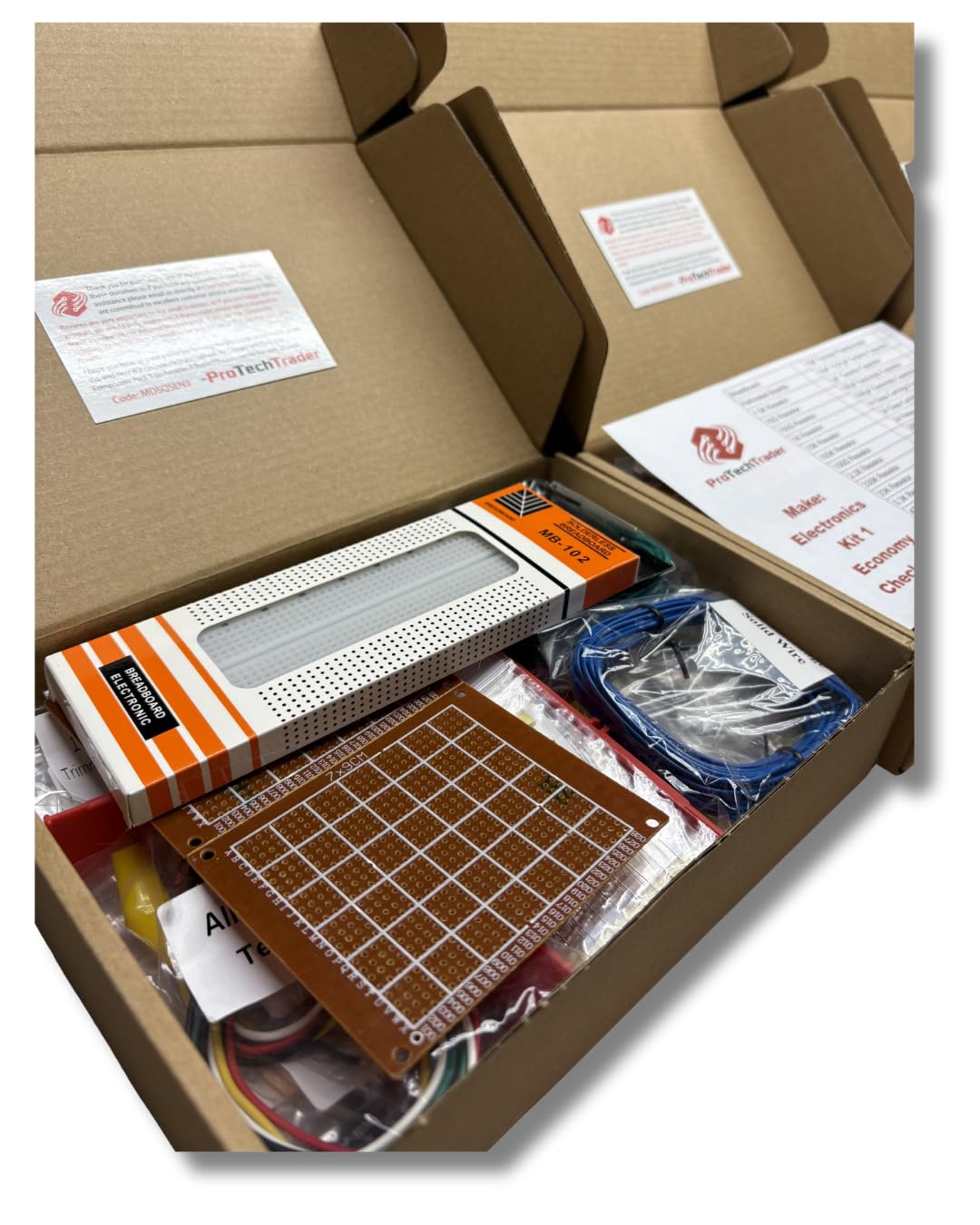 Make: Electronics 3rd Ed Kit 1 Economy - Beginner, Intermediate, & Advanced (Teen - Adult) Component Pack for The Experiments in Make: Electronics 3rd Ed by Charles Platt - Covers Sections 1-3