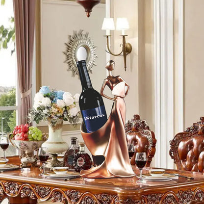 iStarcas Lady Wine Bottle Holder, Single Wine Rack, Woman Wines Holder