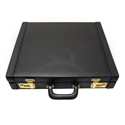 Premium Masonic Regalia MM/WM Apron Hard Case Briefcase, Black Leather – Freemason Bags & Cases (Real Leather)