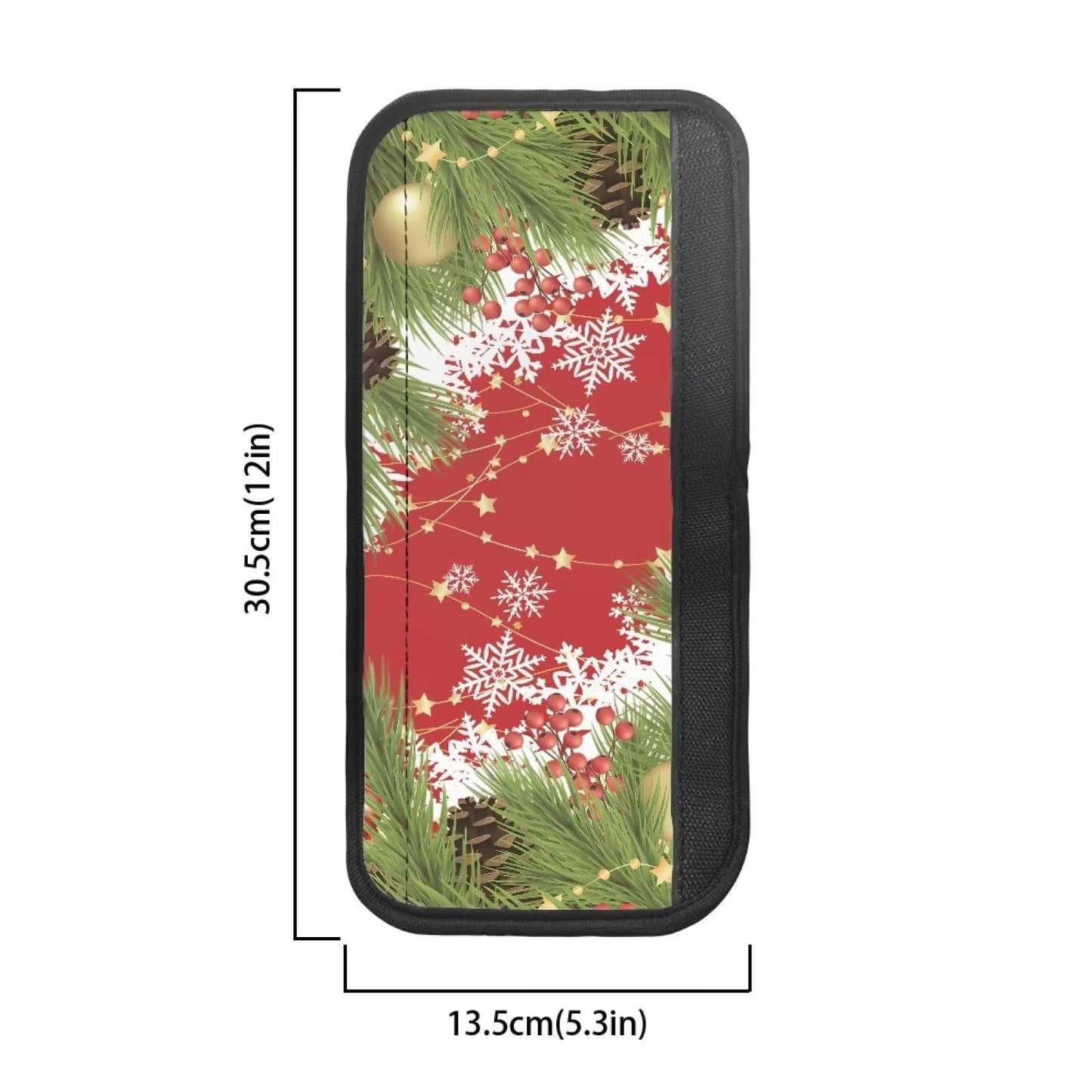Goronwyfloyd 4 Pieces Refrigerator Microwave Handle Covers, Christmas Tree Pinecone Snowflake Kitchen Appliance Protective Sleeve for Ovens Dishwashers Cabinets Keep Clean