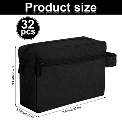 Paterr 32 Pcs Travel Toiletry Bag for Men Women Large Water Resistant Shaving Bag Hanging Cosmetic Bag Makeup Travel Pouch Foldable Toiletry Organizer with Divider Handle for Toiletries Accessories