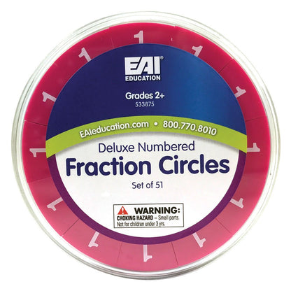 EAI Education Fraction Circles: Numbered - Set of 51