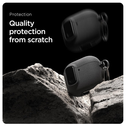 VRS DESIGN Modern Lock Case for Apple Airpods 4th Generation (2024), Rugged Protection with Secure Lock for Airpods 4 Case (Sandstone) [US Patent Registered]
