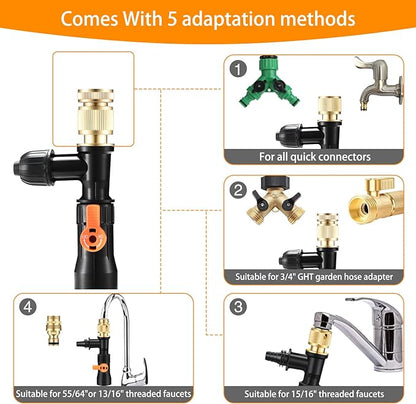 enomol Gravel Vacuum for Aquarium Water Changer Fish Tank Cleaning Tools,Siphon Universal Quick Pump Aquarium Water Changing (30ft)